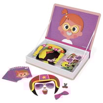 Magneti'book crazy faces fille - janod - j02717 - jeu educatif magnétique, aimante