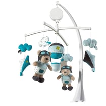 Mobile Tissu Musical en velours Bleu