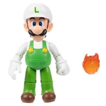 Luigi de feu avec boule de feu : figurine super mario 11 cm - personnage