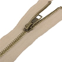 Fermeture en métal séparable n°5 beige antilope