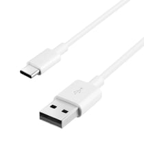 Câble USB vers USB type-C 2m Charge & Synchro - Blanc