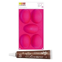 Moule 5 oeufs de Pâques + 1 Stylo chocolat
