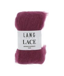 Pelote de Mohair et soie à tricoter LACE - 25 GR - Lang Yarns Rose (66)