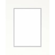 Passe-partout double blanc avec liseré gris 30x40 cm ouverture 20x30 cm