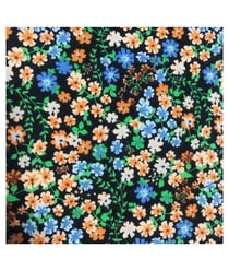 Tissu coton fleuri multicolore de 140 cm de largeur fleuri rouge vendu par 50 cm
