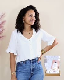 Kit blouse Christelle - blanc cassé