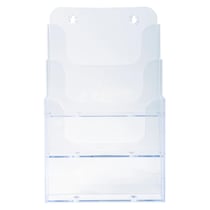 Distributeur de prospectus 3 compartiments A5 - Cristal - x 4 - Exacompta