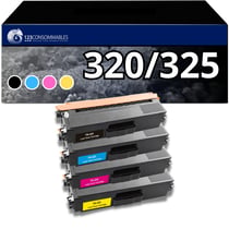 Pack 4 Toners compatible BROTHER TN-325 - 123CONSOMMABLES