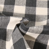 Tissu Toile de Lin Célestin enduit noir sur fond Blanc - Au mètre