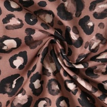 Toile coton canva camel tâches beige sur fond Marron chocolat