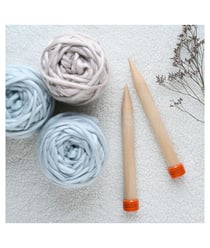 Aiguilles à tricoter en bois 30cm "Basix Birch" du N°5,5 au N°35 - Knitpro taille n°25