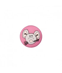 Carte de 3 boutons Souris à queue 12mm - Union Knopf Rose (PINK)