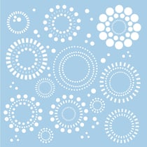 Pochoir, Cercles, 30x30 cm, 1 pce