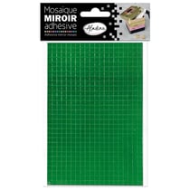 Petits carrés miroirs - Vert - Adhésif - 0,5x0,5cm - Scrapbooking - Loisirs créatifs - Aladine