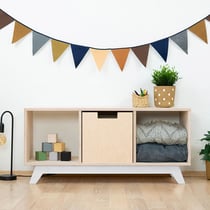 Meuble de rangement NABOSKY blanc 1x3