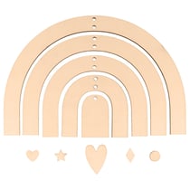 Mobile arc en ciel en bois à décorer