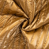 Tissu Doudoune matelassé brillant Karla réversible Doré