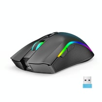Souris Sans Fil RGB 4800DPI Rechargeable 7 Boutons 10m Compatibilité Universelle Noir YONIS