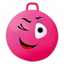 Ballon sauteur smiley clin d'oeil 65 cm rose - skippy ball - jeu pour rebondir enfant
