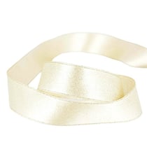 Disquette 25m Satin scintillant Ecru