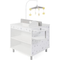 Table à Langer Multifonction pour poupée Motif étoiles gris