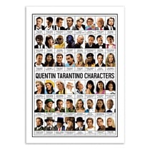 Affiche 50x70 cm - Quentin Tarantino characters - Olivier Bourdereau