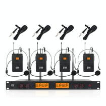 Système Microphone Sans Fil UHF 4 Canaux Pour Événements Extérieurs YONIS