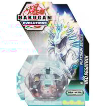 Bakugan evolutions : neo pegatrix avec carte - boule blanche transparente - platinum series - saison 4 - spin master 20136015