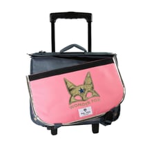 POL FOX – Cartable à roulettes 38 cm – WONDERFOX GLITTER – Rose/Gris – 2 compartiments