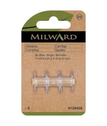 Lot de 3 Canettes Milward - Compatibles avec Brother, Singer, Bernette : La Solution Polyvalente pour Votre Machine à Coudre Transparent