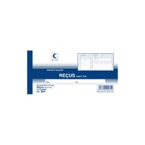 ELVE Carnet à souche "Reçu avec TVA", 96 x 210 mm