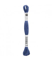 Fil à broder mouliné Uni - Rico Design 115 Bleu