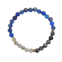 Bracelet Chakra du 3ème Oeil Perles rondes 6 mm - Omsaé