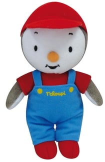 Peluche Tchoupi avec casquette 17cm - / Fun House - T'choupi - Rouge - Jemini