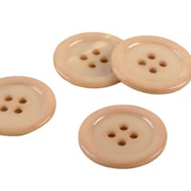 Lot de 3 boutons 100% nacre ronds beige antilope