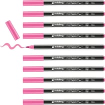 Lot de 10 Feutres pinceau porcelaine EDDING 4200 - Rose - Pointe 1-4 mm