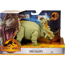 Coffret dinosaure sinoceratops - articule et sonore - dino attaque - jurassic world - mattel hdx43