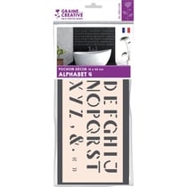 Graine Créative - Pochoir 15 x 40 cm Alphabet n°4
