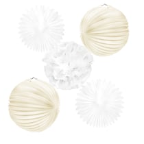 Lanternes blanches à monter soi-même (5 pièces)