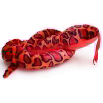 Serpent grand anaconda rouge 213 cm - grande peluche xxl