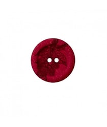 Bouton recyclé polyester motif fleur 2 trous 18 à 23mm - Prym 23-rouge