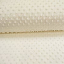 Tissu Doudou Ultra doux Pois Ecru