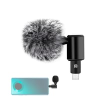 Microphone USB-C Omnidirectionnel Haute Qualité Pour Téléphone Portable Noir