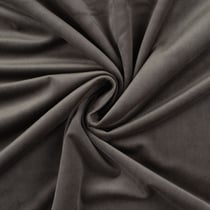 Tissu Velours ras d'habillement uni Gris foncé