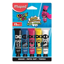 Lot de 5 Tubes de Gouache Color' Peps - Couleurs Primaires - Maped