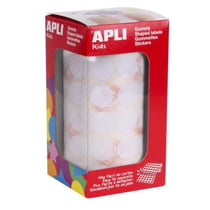 Apli Agipa - Gommettes rouleau Rond Ø 15 mm Blanc x 2 832