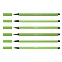 Lot de 6 feutres de dessin - STABILO - PEN 68 - Pointe ogive moyenne 1 mm - Vert clair