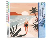 Peinture par Numéro Figured'Art - Promenade sur la plage au coucher du soleil - Kit de Loisir Créatif DIY Numéro d'Art Complet - 40x50cm sans châssis en bois