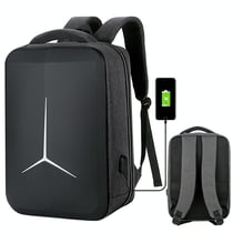 Sac À Dos Ordinateur 15 Pouces Étanche Avec Port USB Grande Capacité Gris YONIS