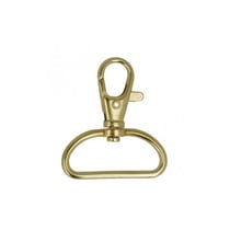 Lot 2 mousquetons sangle couleur or 3cm